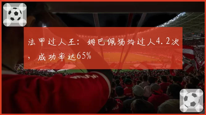 法甲过人王：姆巴佩场均过人4.2次，成功率达65%